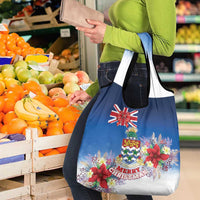 Cayman Islands Christmas Grocery Bag Coquette Bow Xmas Vibe - Wonder Print Shop