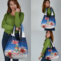 Cayman Islands Christmas Grocery Bag Coquette Bow Xmas Vibe - Wonder Print Shop