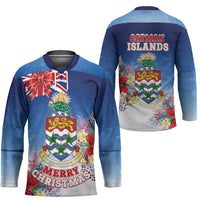 Cayman Islands Christmas Hockey Jersey Coquette Bow Xmas Vibe - Wonder Print Shop