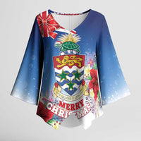 Cayman Islands Christmas Kimono Sleeve Blouse Coquette Bow Xmas Vibe - Wonder Print Shop