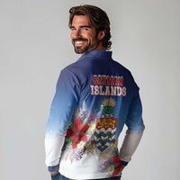 Cayman Islands Christmas Long Sleeve Polo Shirt Coquette Bow Xmas Vibe - Wonder Print Shop