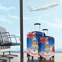 Cayman Islands Christmas Luggage Cover Coquette Bow Xmas Vibe - Wonder Print Shop