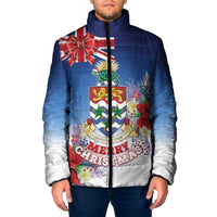 Cayman Islands Christmas Padded Jacket Coquette Bow Xmas Vibe - Wonder Print Shop