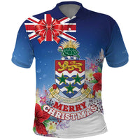 Cayman Islands Christmas Polo Shirt Coquette Bow Xmas Vibe - Wonder Print Shop