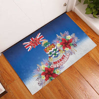 Cayman Islands Christmas Rubber Doormat Coquette Bow Xmas Vibe - Wonder Print Shop