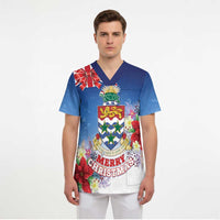 Cayman Islands Christmas Scrub Top Coquette Bow Xmas Vibe - Wonder Print Shop