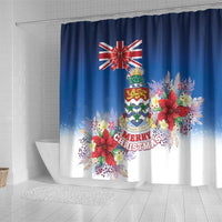 Cayman Islands Christmas Shower Curtain Coquette Bow Xmas Vibe - Wonder Print Shop