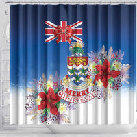 Cayman Islands Christmas Shower Curtain Coquette Bow Xmas Vibe - Wonder Print Shop