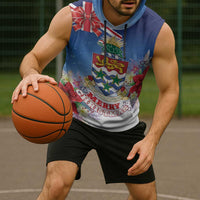 Cayman Islands Christmas Sleeveless Hoodie Coquette Bow Xmas Vibe - Wonder Print Shop