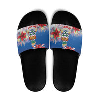 Cayman Islands Christmas Slide Sandals Coquette Bow Xmas Vibe - Wonder Print Shop