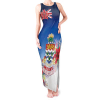 Cayman Islands Christmas Tank Maxi Dress Coquette Bow Xmas Vibe - Wonder Print Shop