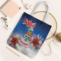 Cayman Islands Christmas Tote Bag Coquette Bow Xmas Vibe - Wonder Print Shop