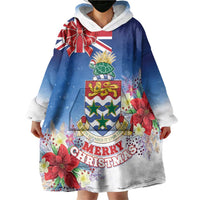 Cayman Islands Christmas Wearable Blanket Hoodie Coquette Bow Xmas Vibe - Wonder Print Shop