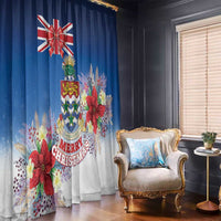 Cayman Islands Christmas Window Curtain Coquette Bow Xmas Vibe - Wonder Print Shop