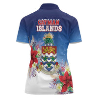 Cayman Islands Christmas Women Polo Shirt Coquette Bow Xmas Vibe - Wonder Print Shop
