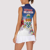 Cayman Islands Christmas Women Sleeveless Polo Shirt Coquette Bow Xmas Vibe - Wonder Print Shop