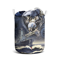 Navy Veteran 250th Anniversary Laundry Basket Forged Of Salt And Steel - Wonder Print Shop