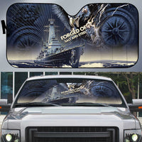 Navy Veteran 250th Anniversary Auto Sun Shade Forged Of Salt And Steel - Wonder Print Shop