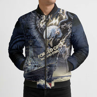 Navy Veteran 250th Anniversary Bomber Puffer Jacket Forged Of Salt And Steel - Wonder Print Shop