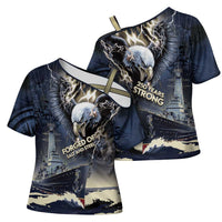 Navy Veteran 250th Anniversary Cross Shoulder Shirt Forged Of Salt And Steel - Wonder Print Shop