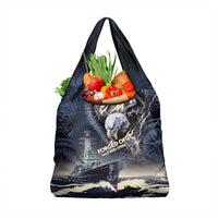 Navy Veteran 250th Anniversary Grocery Bag Forged Of Salt And Steel - Wonder Print Shop
