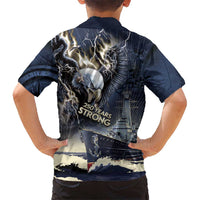 Navy Veteran 250th Anniversary Kid Hawaiian Shirt Forged Of Salt And Steel - Wonder Print Shop