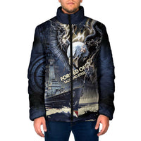 Navy Veteran 250th Anniversary Padded Jacket Forged Of Salt And Steel - Wonder Print Shop