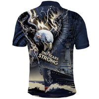 Navy Veteran 250th Anniversary Polo Shirt Forged Of Salt And Steel - Wonder Print Shop