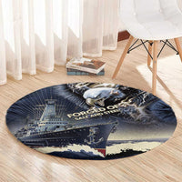 Navy Veteran 250th Anniversary Round Carpet Forged Of Salt And Steel - Wonder Print Shop