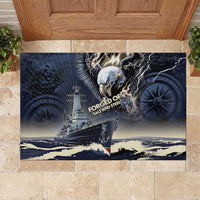 Navy Veteran 250th Anniversary Rubber Doormat Forged Of Salt And Steel - Wonder Print Shop
