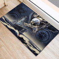 Navy Veteran 250th Anniversary Rubber Doormat Forged Of Salt And Steel - Wonder Print Shop
