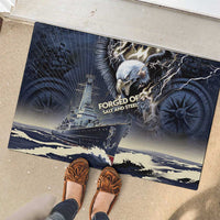 Navy Veteran 250th Anniversary Rubber Doormat Forged Of Salt And Steel - Wonder Print Shop