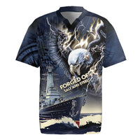 Navy Veteran 250th Anniversary Rugby Jersey Forged Of Salt And Steel - Wonder Print Shop