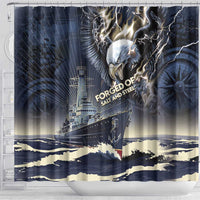 Navy Veteran 250th Anniversary Shower Curtain Forged Of Salt And Steel - Wonder Print Shop