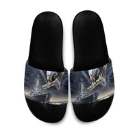 Navy Veteran 250th Anniversary Slide Sandals Forged Of Salt And Steel - Wonder Print Shop