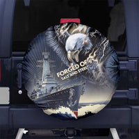 Navy Veteran 250th Anniversary Spare Tire Cover Forged Of Salt And Steel - Wonder Print Shop
