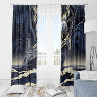 Navy Veteran 250th Anniversary Window Curtain Forged Of Salt And Steel - Wonder Print Shop