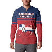 Personalized Dominican Republic Button Sweatshirt Dominicana Flag Map
