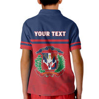 Personalized Dominican Republic Kid Polo Shirt Dominicana Flag Map