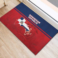 Dominican Republic Rubber Doormat Dominicana Flag Map