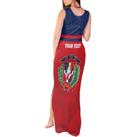 Personalized Dominican Republic Tank Maxi Dress Dominicana Flag Map