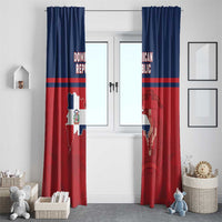 Dominican Republic Window Curtain Dominicana Flag Map