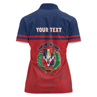 Personalized Dominican Republic Women Polo Shirt Dominicana Flag Map