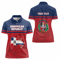 Personalized Dominican Republic Women Polo Shirt Dominicana Flag Map