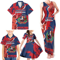 Personalized Dominican Republic Family Matching Tank Maxi Dress and Hawaiian Shirt Bayahibe Rose Unique Style