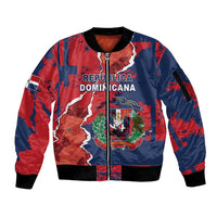 Personalized Dominican Republic Sleeve Zip Bomber Jacket Bayahibe Rose Unique Style