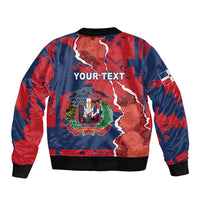 Personalized Dominican Republic Sleeve Zip Bomber Jacket Bayahibe Rose Unique Style