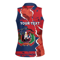 Personalized Dominican Republic Women Sleeveless Polo Shirt Bayahibe Rose Unique Style