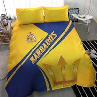 Barbados Gold Trident Bedding Set With Coat Of Arms