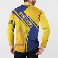Barbados Gold Trident Button Sweatshirt With Coat Of Arms